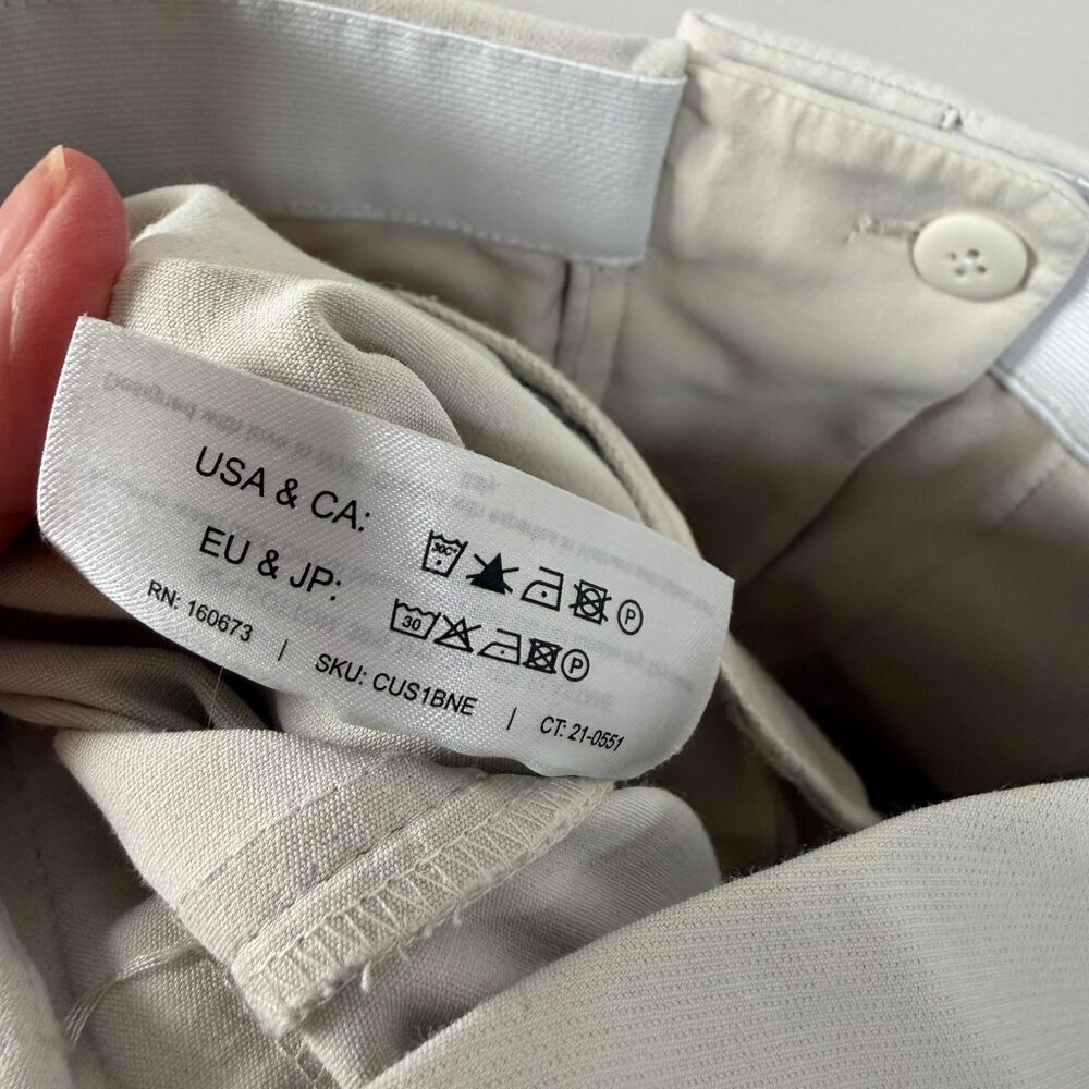MM Lafleur Curie Pants Size 0P Beige Bone Power Stretch Work Office Career - Picture 10 of 10